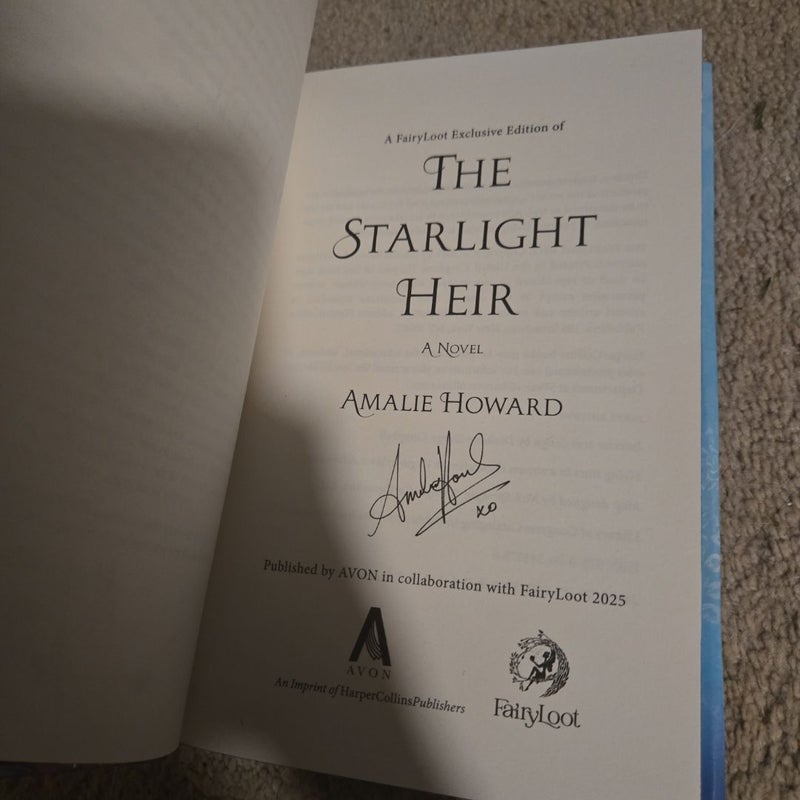 Fairyloot signed romance fantasy romantasy young adult the starlight heir