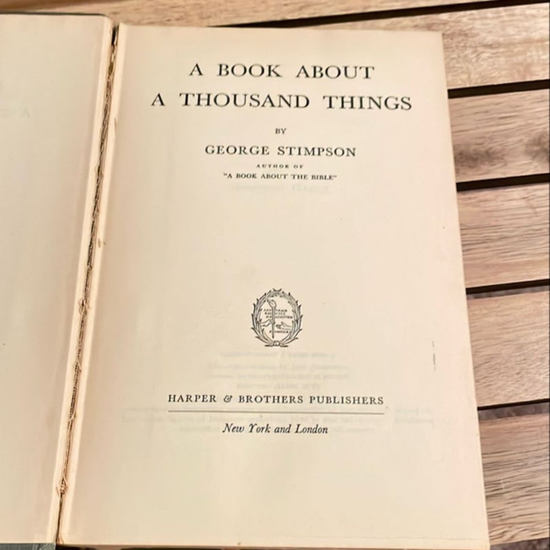 A Book About a Thousand Things (1946)