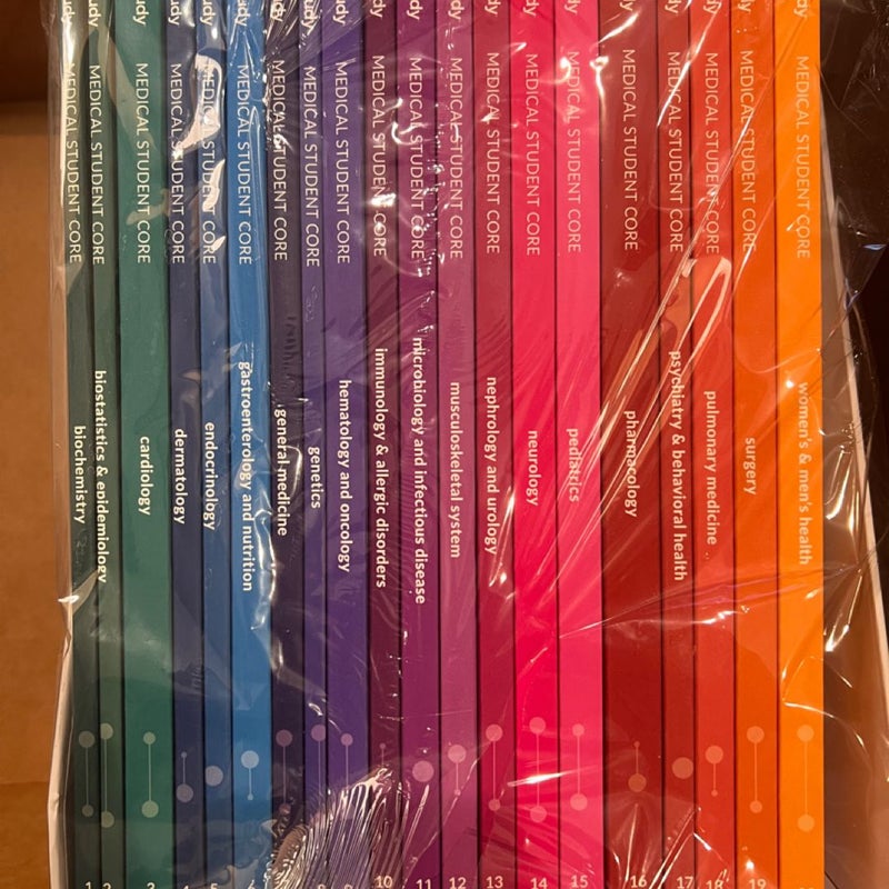 Set of 20 MedStudy Medical Student Core Textbooks USMLE Step 1 & Step 2