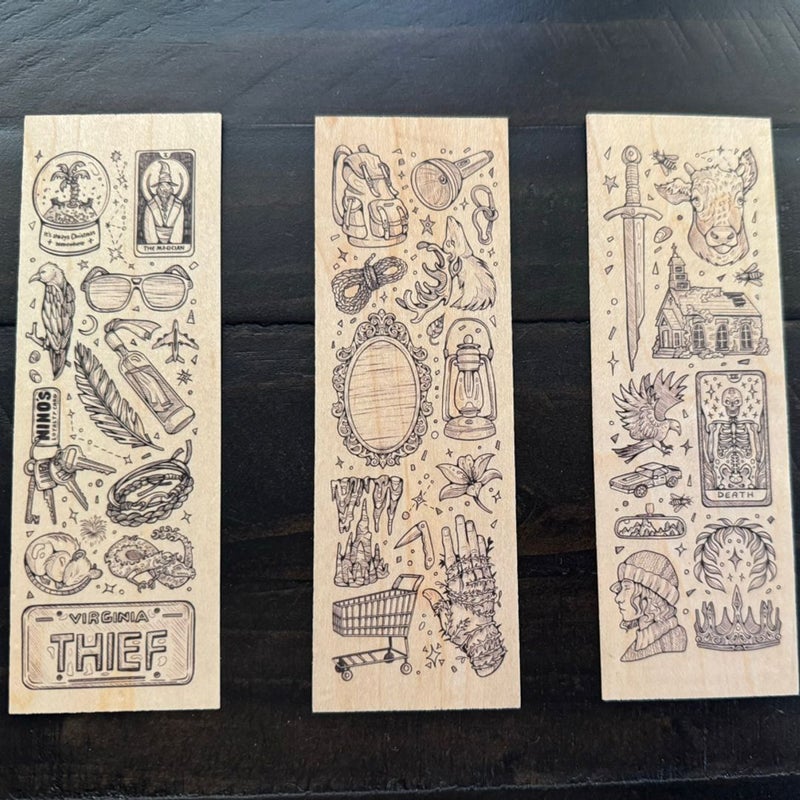 Owlcrate Raven Cycle Bookmarks