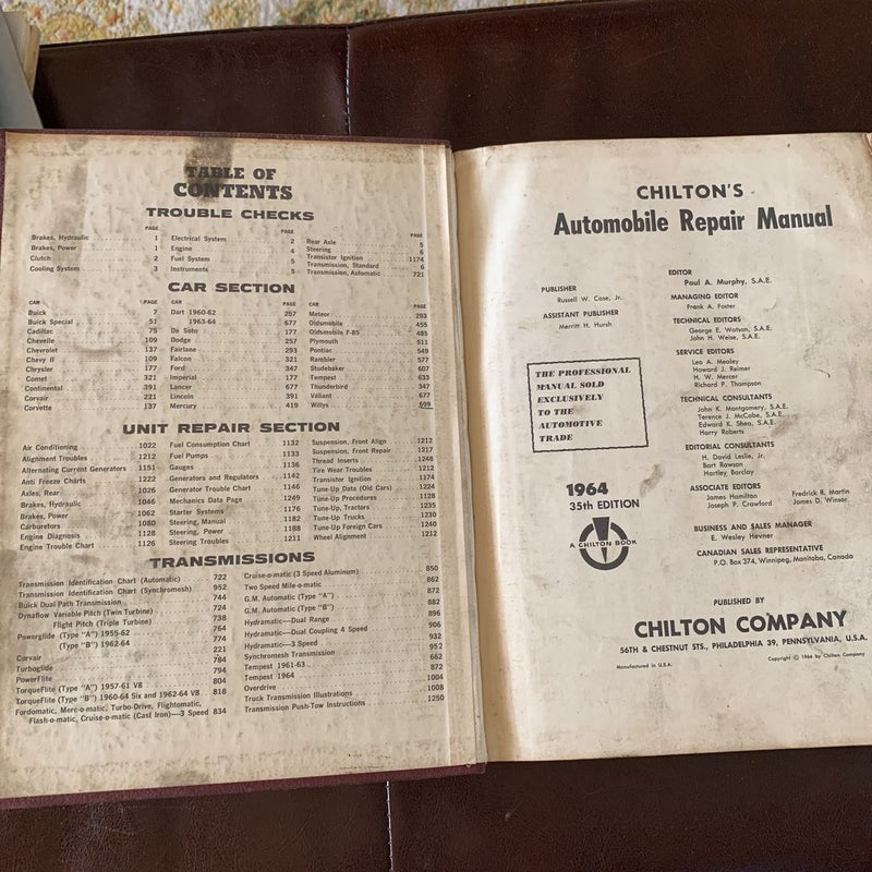 1964 CHilton's Auto Repair Manual