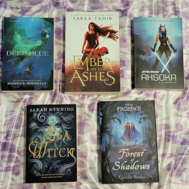 Fantasy Books set - Sea Witch, Ember in the Ashes, Deep Blue, 