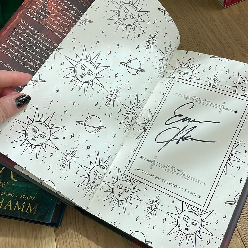 Bookish Box Fire Heart and Brave Heart by Emma Hamm buy Signed Edition