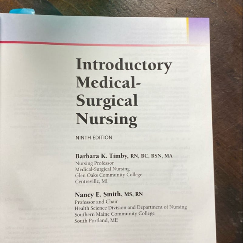 Introductory Medical-Surgical Nursing