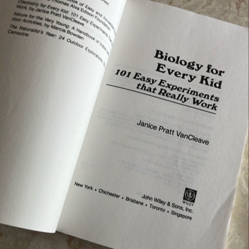 Janice VanCleave's Biology for Every Kid