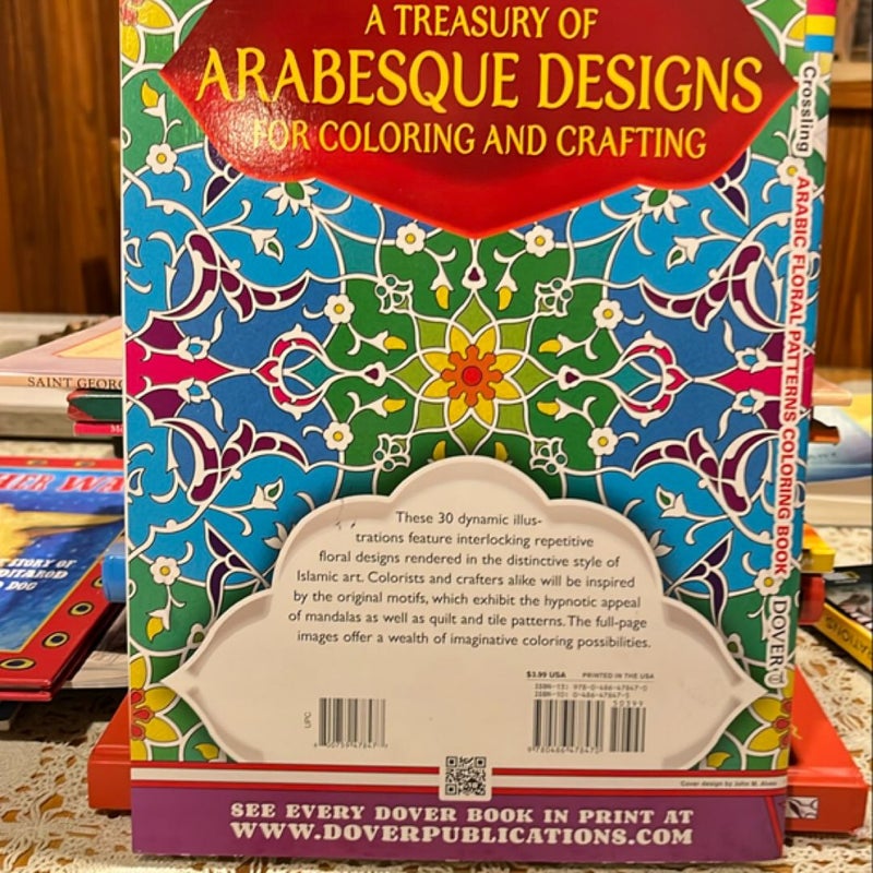 Arabic Floral Patterns Coloring Book