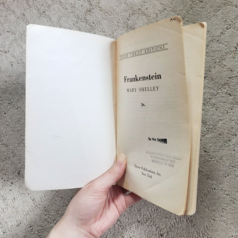 Frankenstein (Dover Thrift Edition, 1994)