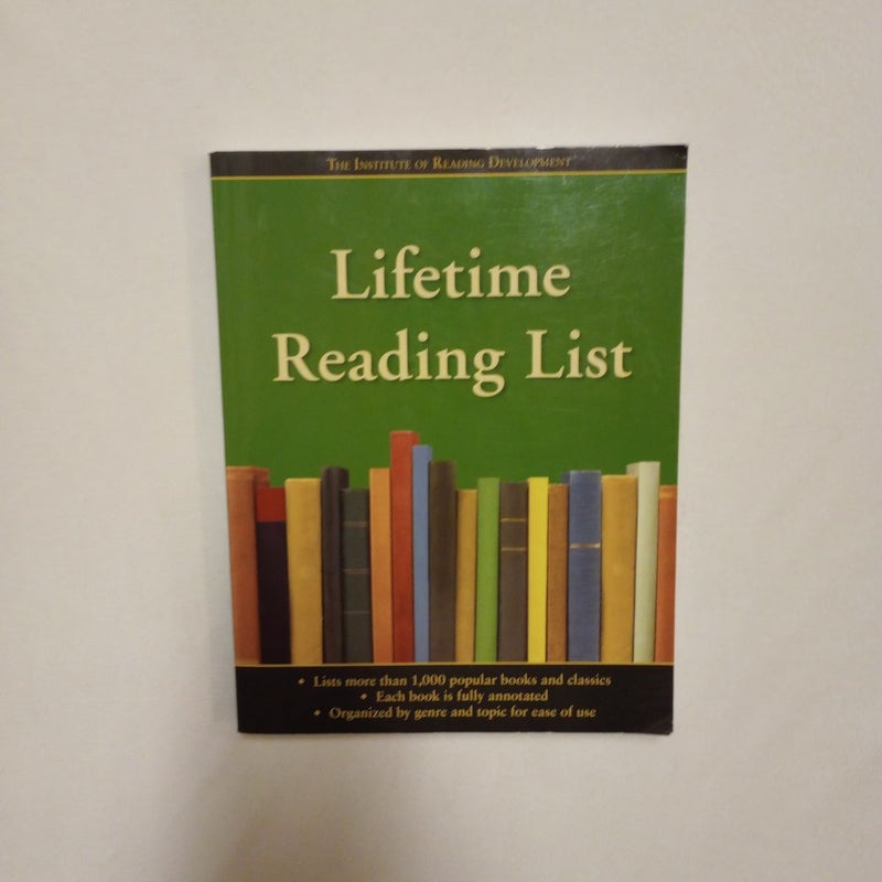 Lifetime Reading List