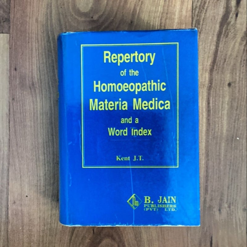 Repertory of the Homepathic Material Medica and Word Index 