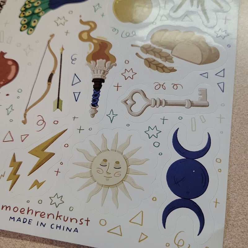 Greek mythology sticker sheet 