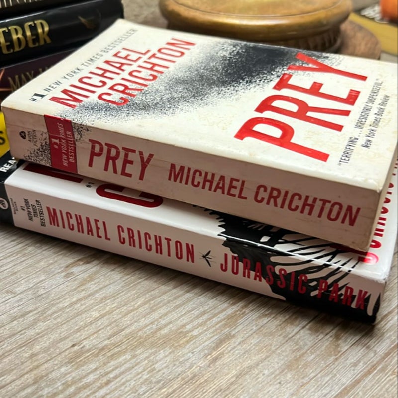 A Michael Crichton bundle! includes Jurassic Park and Prey