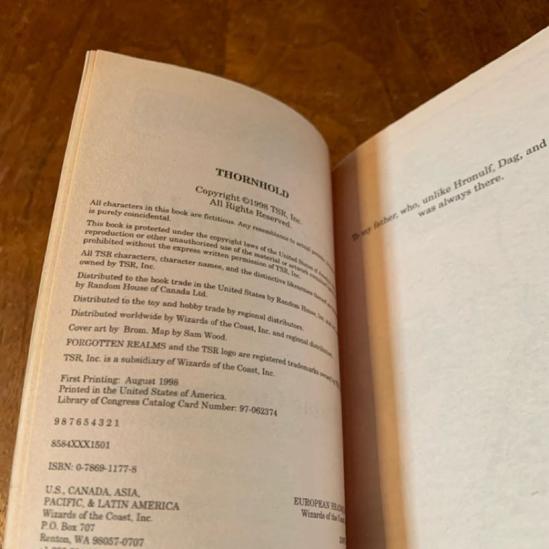 Thornhold, Harpers 16, First Edition First Printing