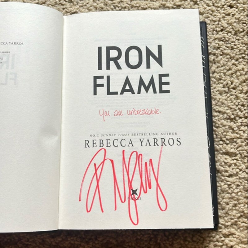 SIGNED Iron Flame Special Edition 