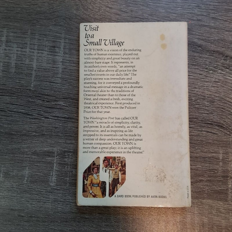 Our Town by Thornton Wilder 1975 Bard Paperback 