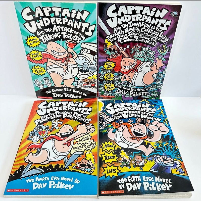 Captain Underpants book bundle, 7 books