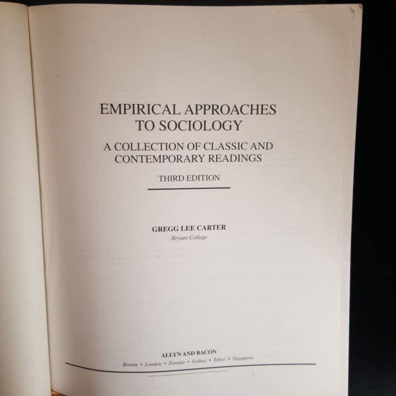 Empirical Approaches to Sociology