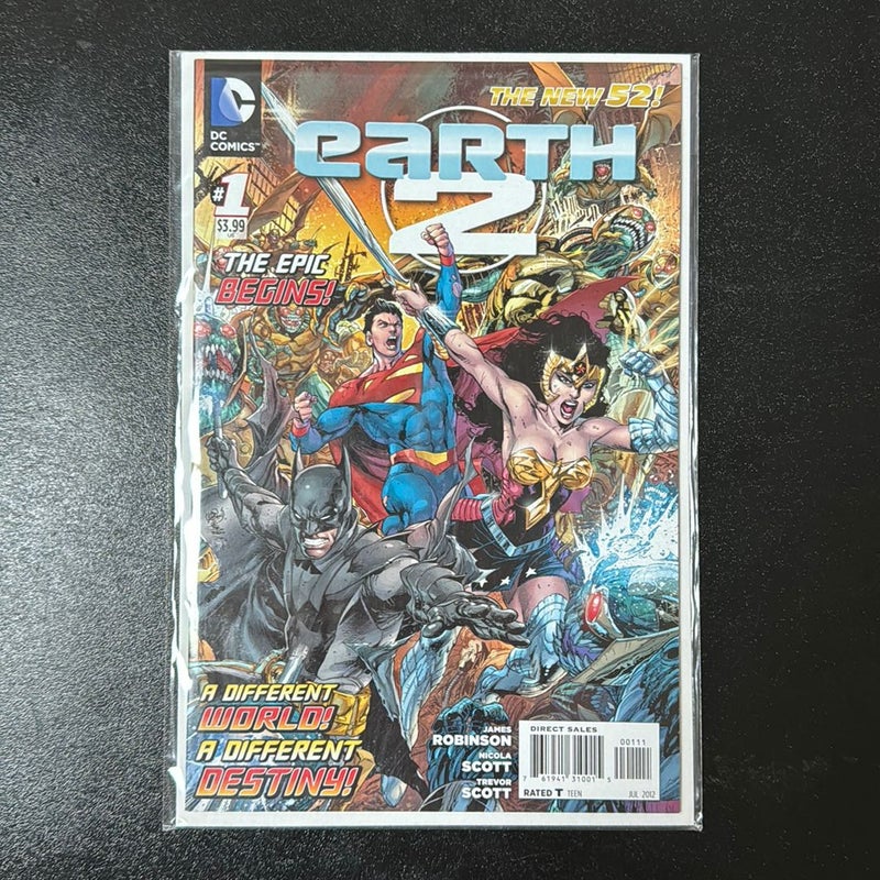 Earth 2 Issue # 1 The New 52! DC Comics The Epic Begins Batman Superman WonderWoman