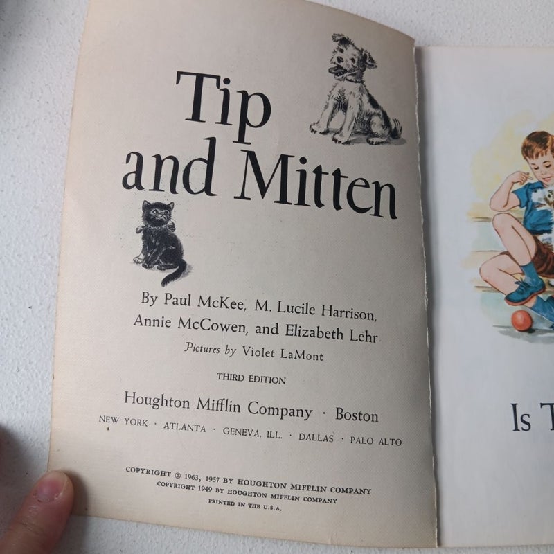 Tip and Mitten - 1963 Houghton Mifflin Company ~ Reading for Meaning