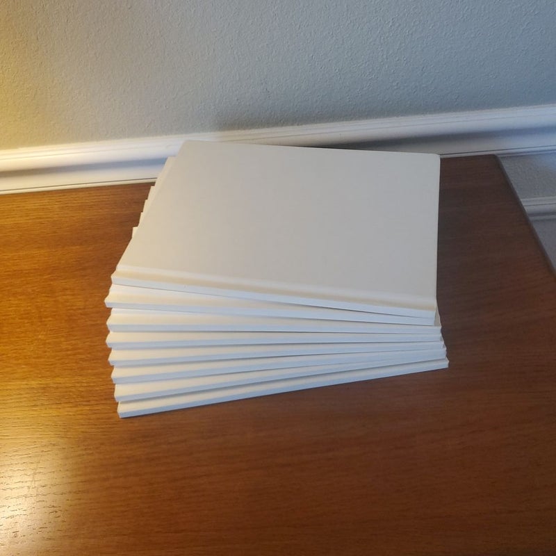 8 Hard Cover Blank Books 14 sheets 8.5" x 11"