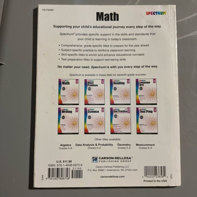 Spectrum Math, Grade 7