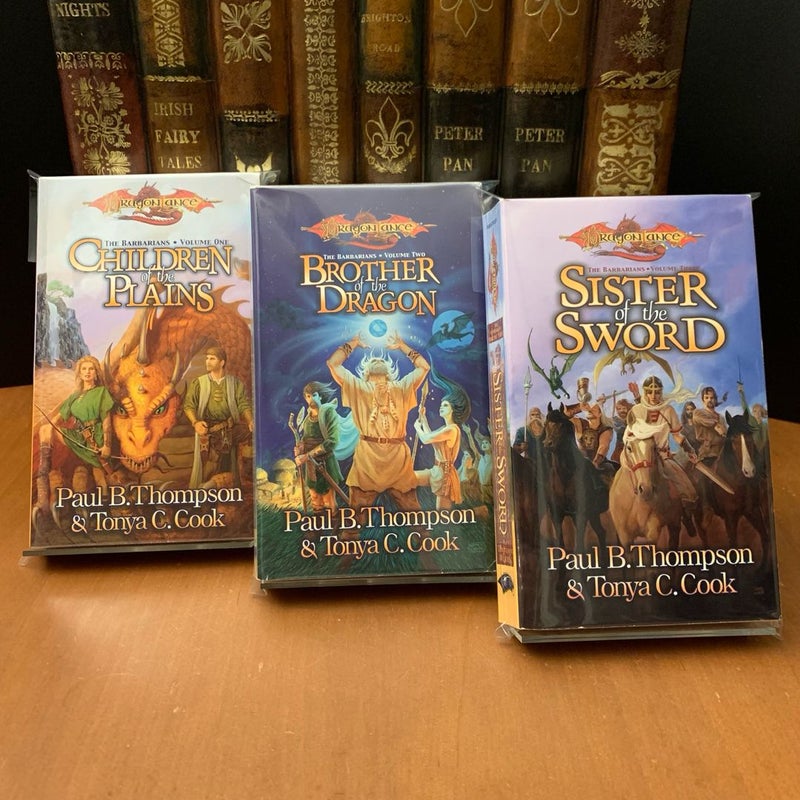 DragonLance: Complete Barbarians Trilogy Set: Children of the Plains, Brother of the Dragon, Sister of the Sword, All First Edition First Printing