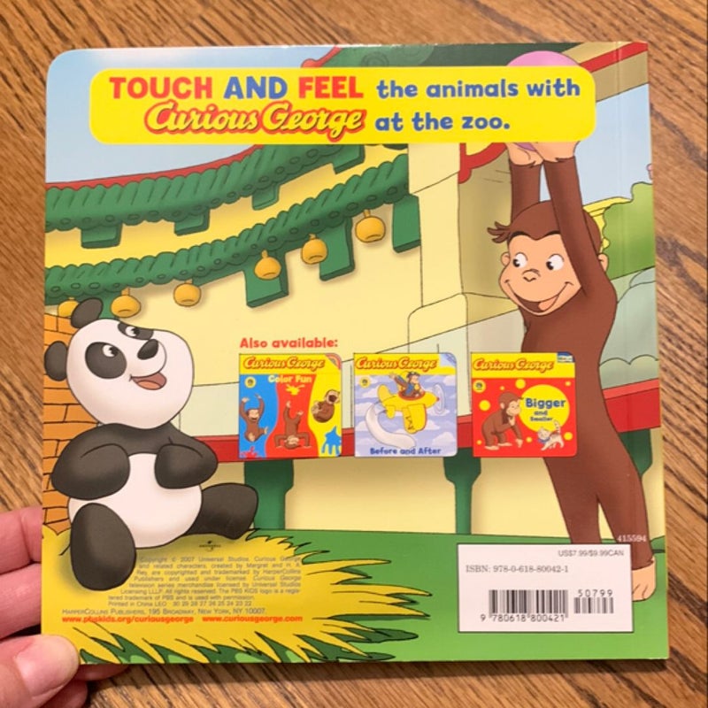 Curious George at the Zoo (cgtv Touch-And-Feel Board Book)