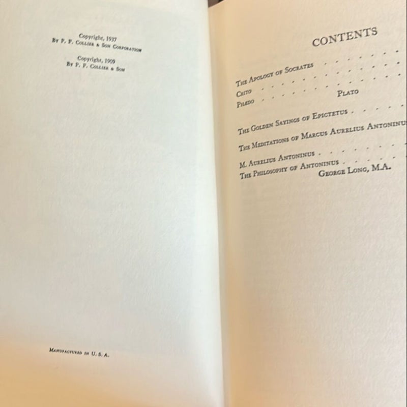 🌟 The Harvard Classics: Plato, Epictetus, Marcus Aurelius (Registered Edition)