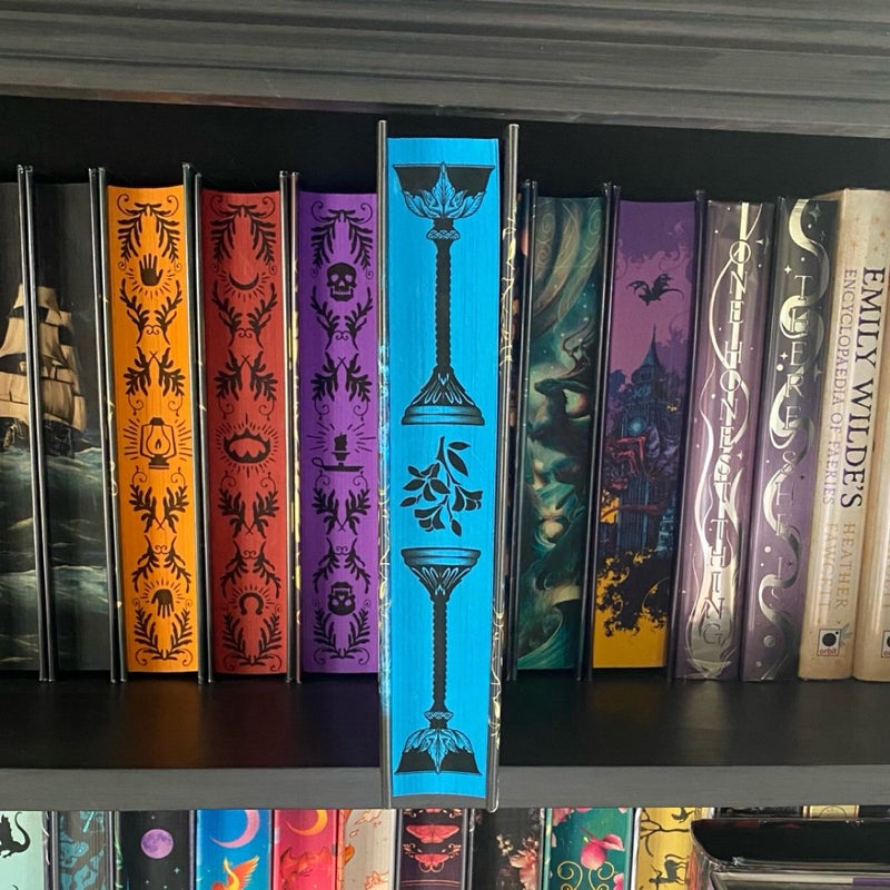 Waterstones Throne of Secrets sprayed edges hardback