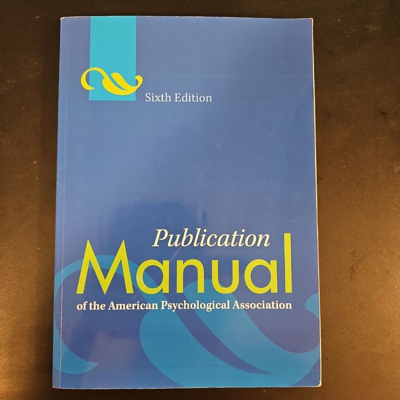 Publication Manual of the American Psychological Association