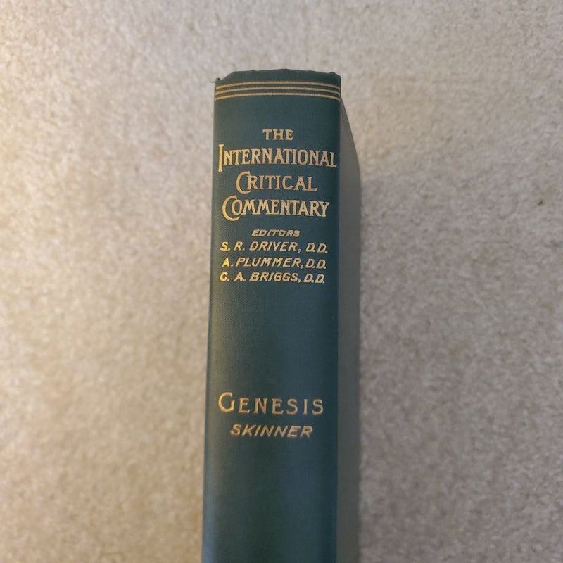 A Critical and Exegetical Commentary on Genesis 