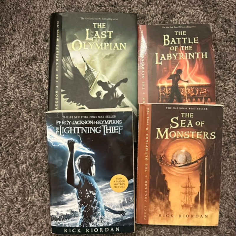 Percy Jackson and the Olympians, (Books 1,2,4&5)