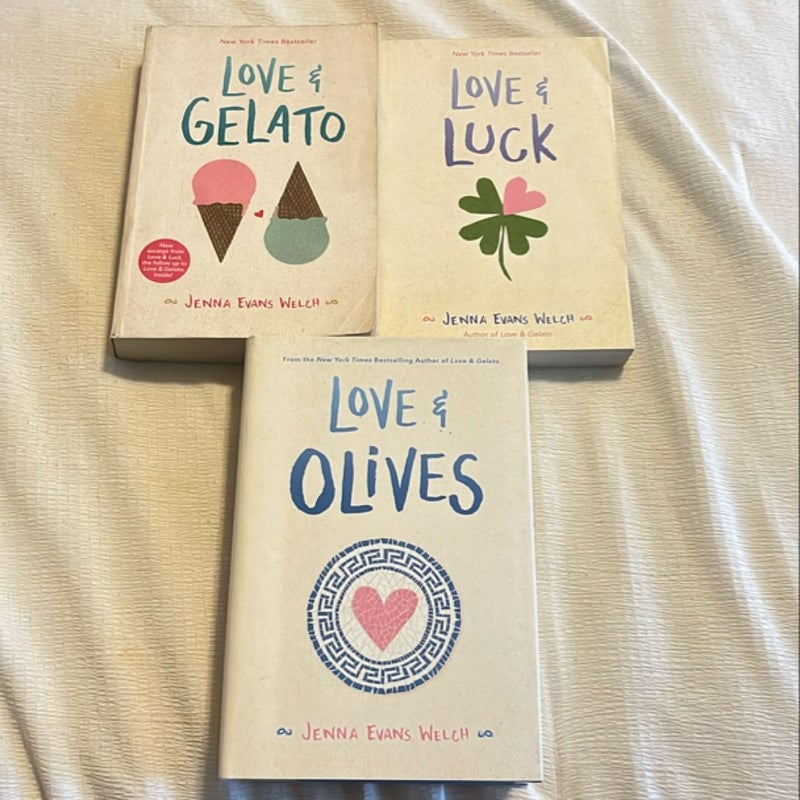 Love & Gelato, Love & Luck, and Love & Olives bundle 