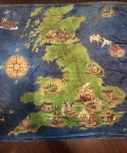 Harry Potter: Map of Wizarding World Blanket