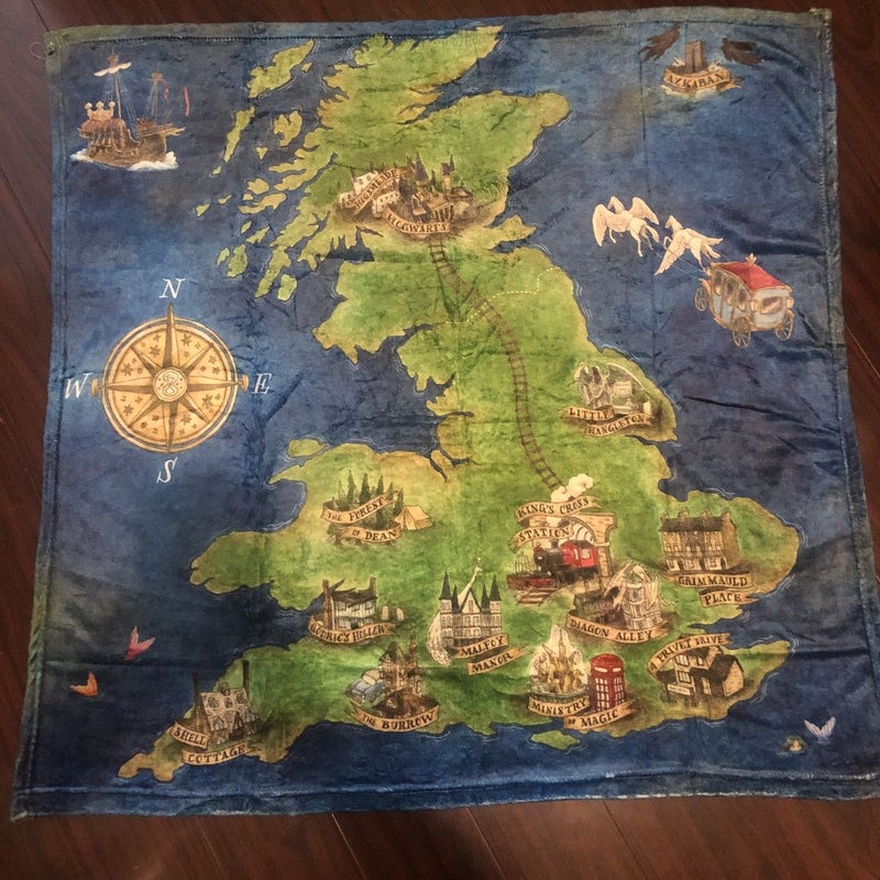 Harry Potter: Map of Wizarding World Blanket by Litjoycrate, Hardcover |  Pangobooks