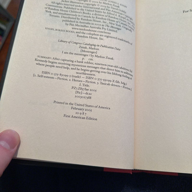 (First American Edition) I Am the Messenger