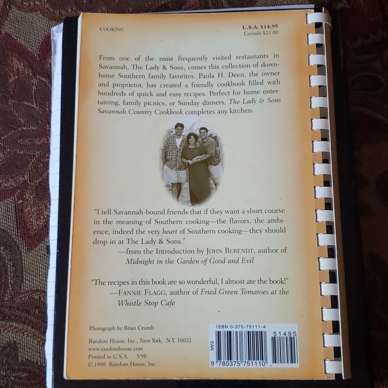 AUTOGRAPHED The Lady and Sons Savannah Country Cookbook