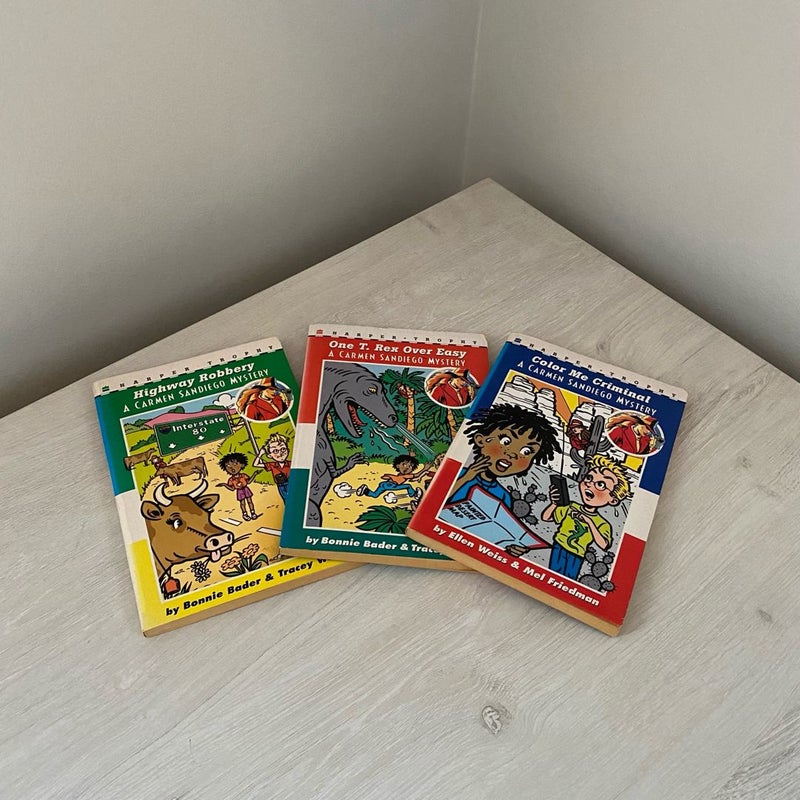 Set of Three Carmen Sandiego Mystery Chapter Books
