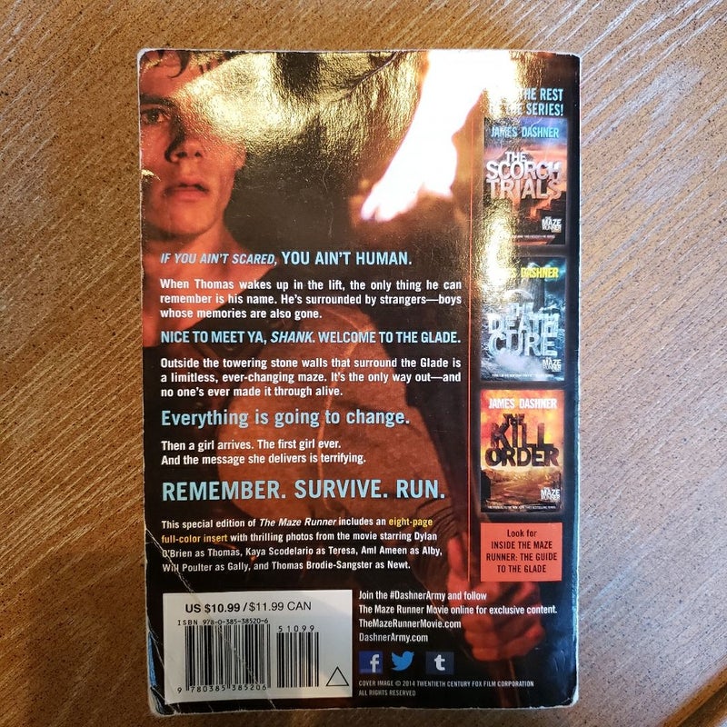 The Maze Runner Movie Tie-In Edition (Maze Runner, Book One)