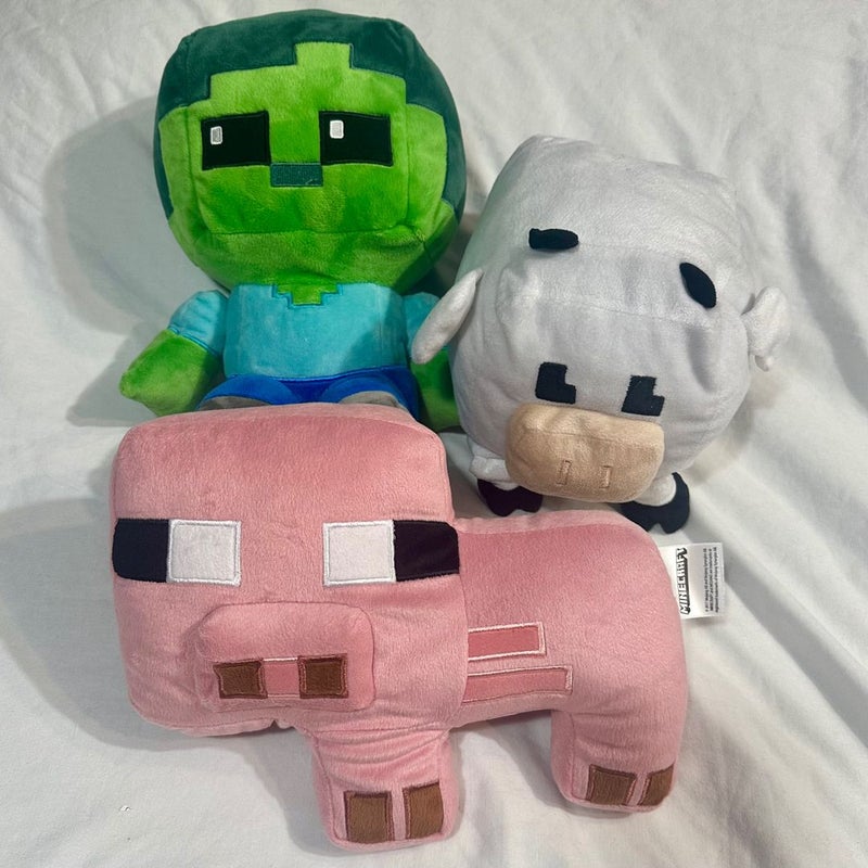 Lot of 3 Minecraft Plush