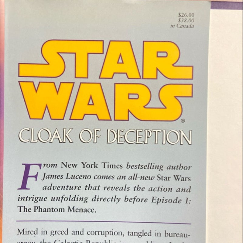 Star Wars Cloak of Deception (First Edition First Printing)