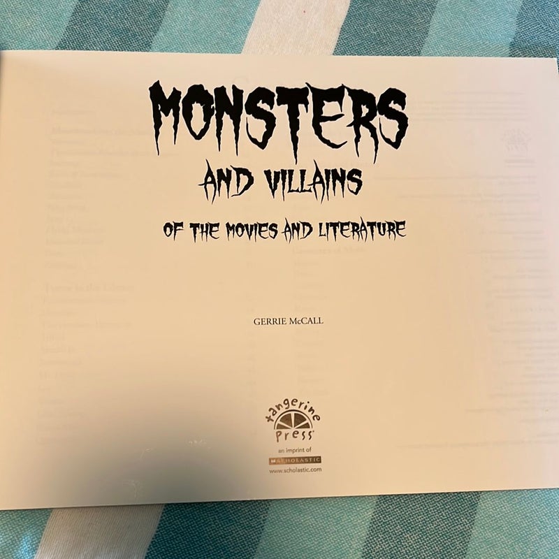 Monsters and Villians of the Movies and Literature