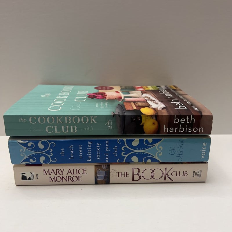 Women’s Friendship (3 Book) Bundle: The Cookbook Club, The Beach Street Knitting Society & Yarn Club, and The Book Club 
