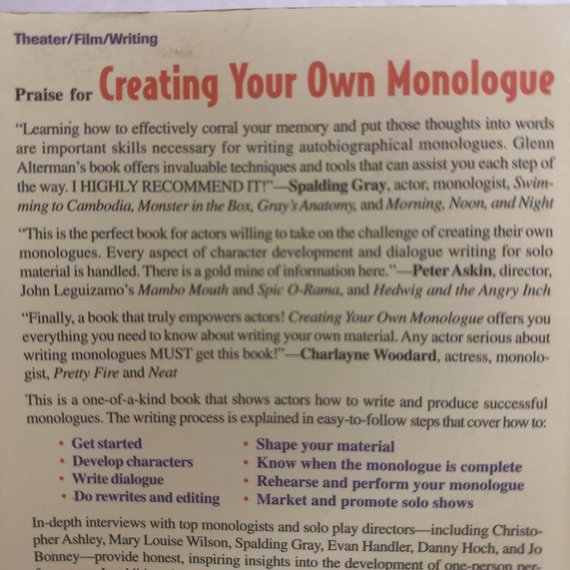 Creating Your Own Monologue