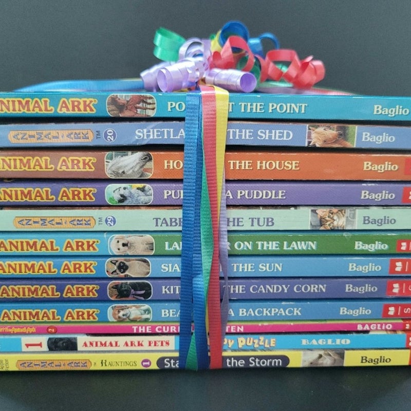 ANIMAL ARK BOOKS LOT OF 14 BEN M. BAGLIO PET DOG CATS HORSE PONY PUZZLE HAUTINGS