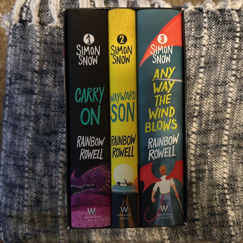 Rainbow Rowell Simon Snow Saga HC (RARE Carry On dust jacket!) Details  Inside