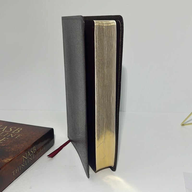 *NEW IN BOX! NASB Thinline Bible (Burgundy Bond Leather)