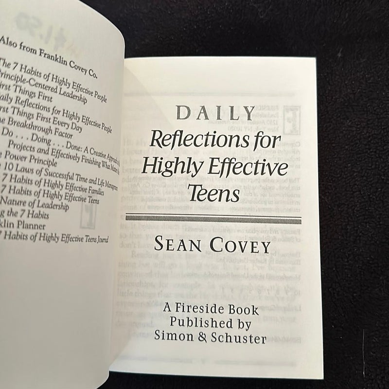Daily Reflections for Highly Effective Teens