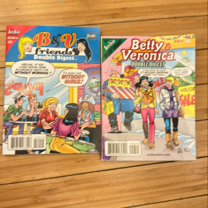 2 titles Betty and Veronica double digest magazines 