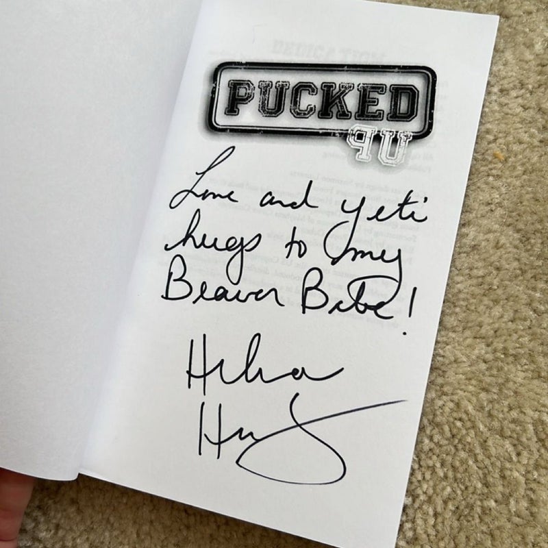 New SIGNED Pucked Up by Helena Hunting Paperback