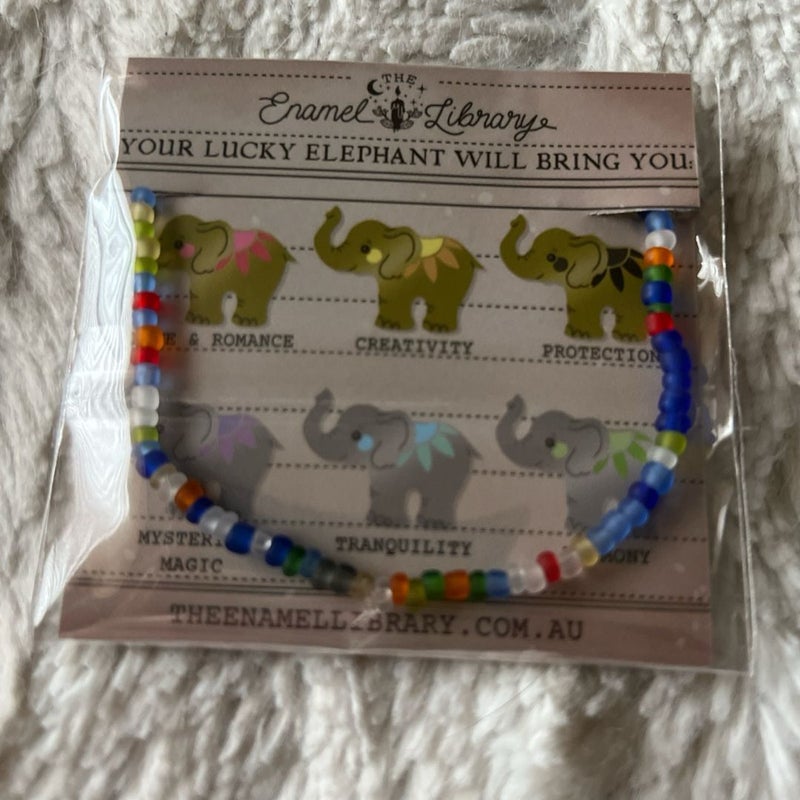 The Enamel Library 2023 Advent Calendar Lucky Elephant Blessing Beaded Bracelet
